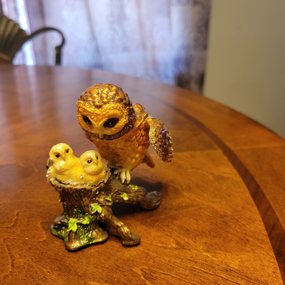 Decorative Trinket Box with Owl Design